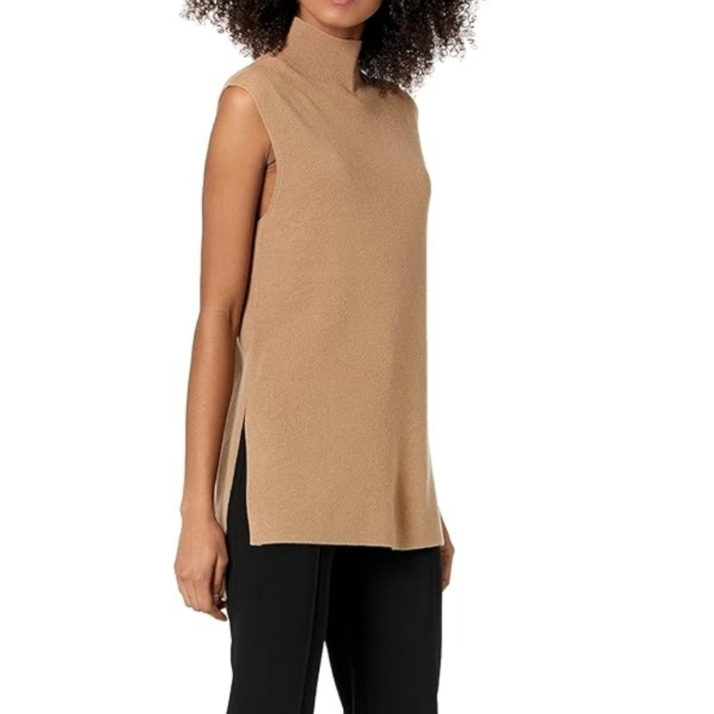 Theory mock neck sleeveless sweater